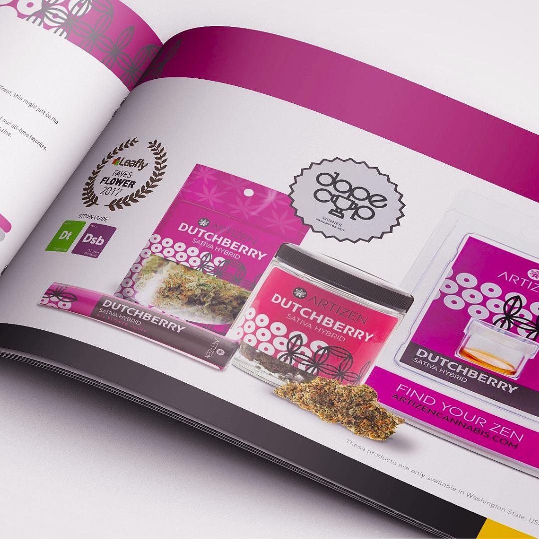 Dutchberry catalogue spread — Artizen cannabis seed catalogue